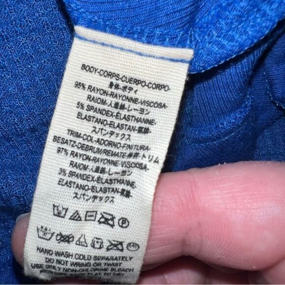 We The Free Malibu soft knit Thermal Blue oversized distressed Top - Picture 10 of 11